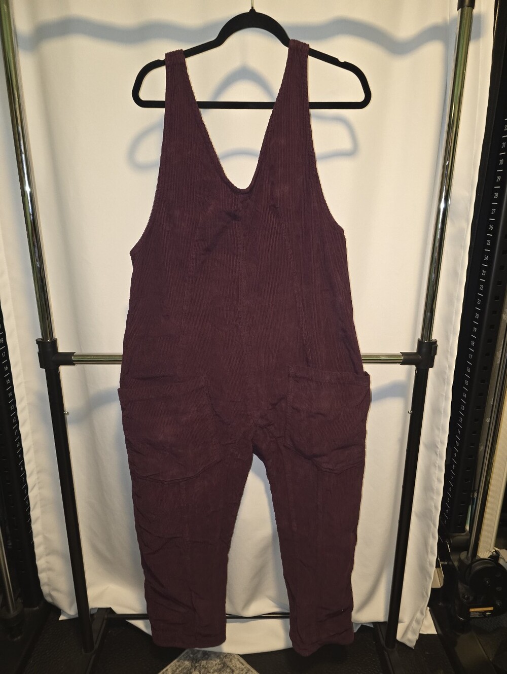 We The Free Plum Corduroy Overalls Jumpsuit